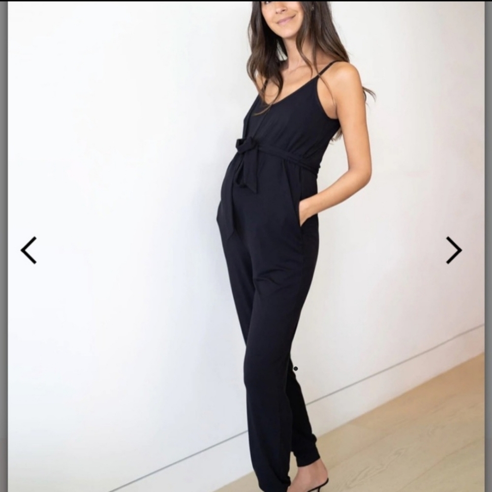 BumpStart Black Maternity Jumpsuit